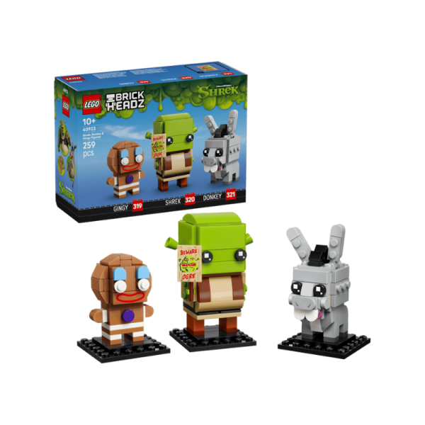 Brickheadz - Shrek, Donkey & Gingy Figures (40923) - Imagem 2
